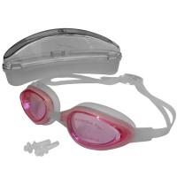 Очки для плавания силиконовые (розовый) (линзы поликарбонат,с берушами) H10180-2